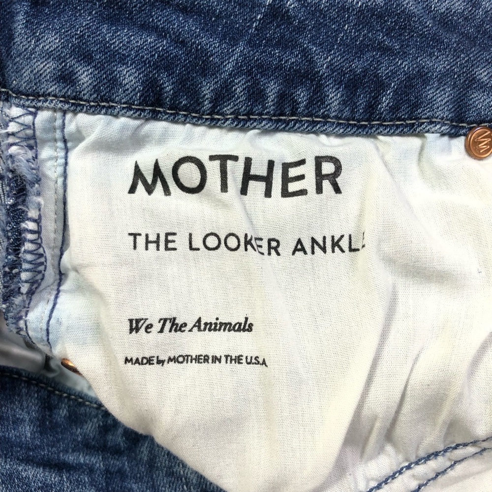 Mother The Looker Ankle Jean in We The Animals Size 27 27X28 Stretch Blue - Picture 5 of 10